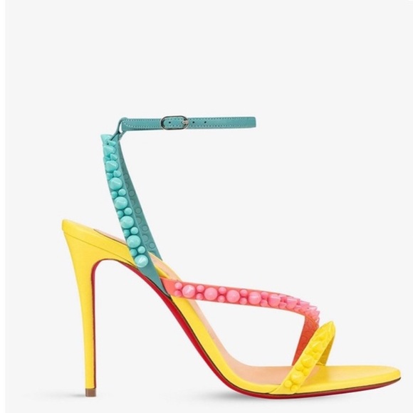 Christian Louboutin Shoes - Christian Louboutin Vibrant Yellow and Blue Heels